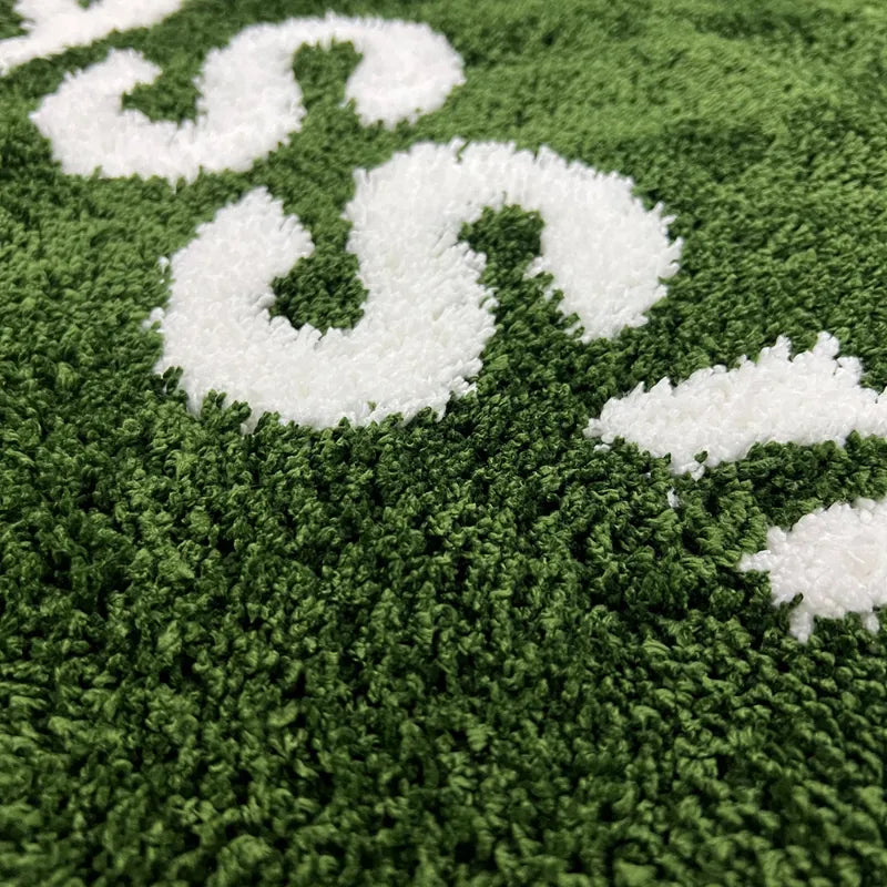 WET GRASS Rug Green Grass Classic Handmade Flocked Large Carpet Hypebeast Decor Parlor Bedroom Playroom Artistic Premium Floor Mat