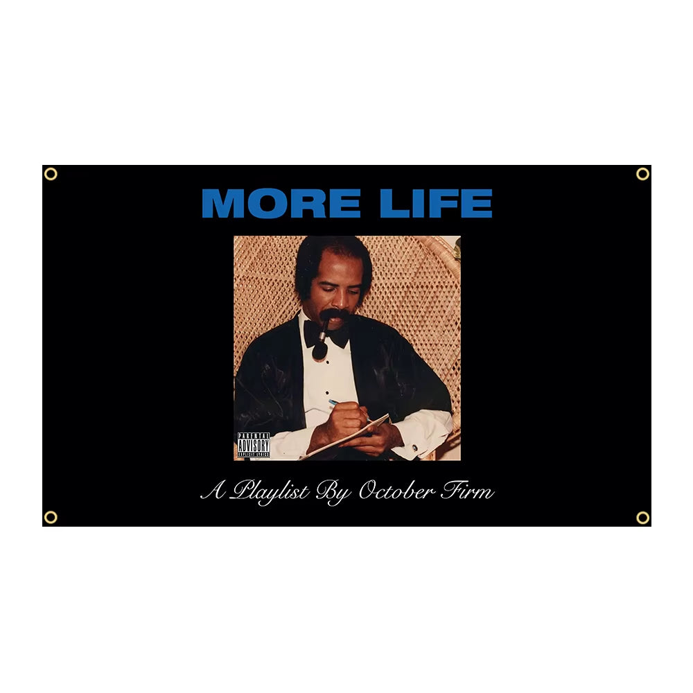 90X150Cm More Life Flag Music Album Tapestry Banner for Bar Beer House College Dorm Room Man Cave Tailgates and Parties