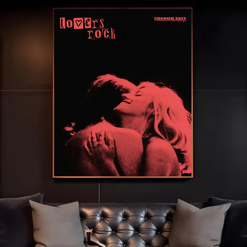 Tv Girl French Exit Lovers Rock Poster HD Art Canvas Painting Home Living Room Bedroom Bar Aesthetic Decoration