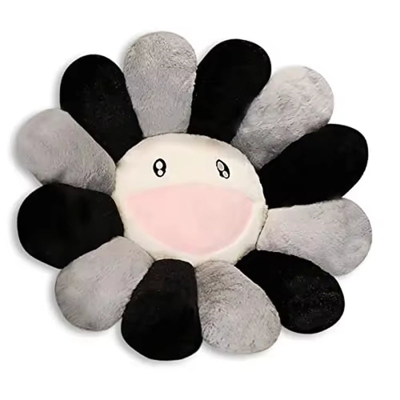 Aesthetic Sunflower Plush Cushion Rainbow Floral Decorative Pillow Cute Flower Stuffed Pillow Office Chair Back Cushion Decor