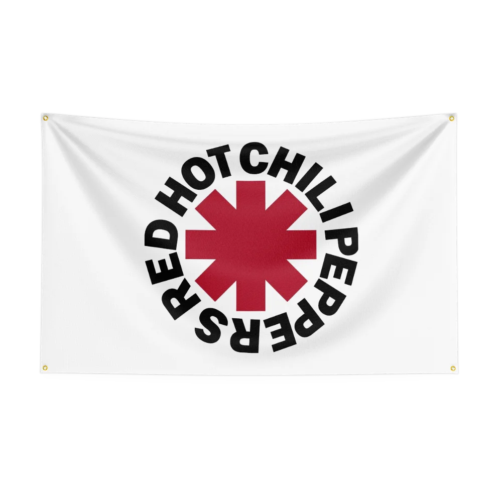 3X5 Ft Heavy Rock R-Red Hot Chili Pepps Flag Polyester Digital Printing Banner for Bedroom Wall Art Out Door Tapestry Decoration