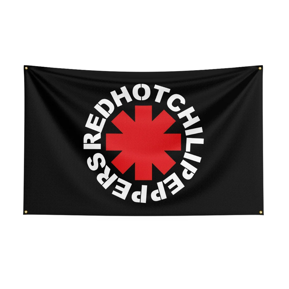3X5 Ft Heavy Rock R-Red Hot Chili Pepps Flag Polyester Digital Printing Banner for Bedroom Wall Art Out Door Tapestry Decoration