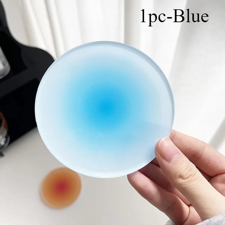 Coaster Set Coasters Gradient Colour Non-Slip Acrylic Coasters Photo Props Bar Cafe Desktop Decorations Mug Cup Mat