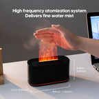 Mini Aroma Diffuser Aromatherapy Essential Oils Realistic Flame Lights Colorful RGB Air Humidifier Desktop USB Sprayer