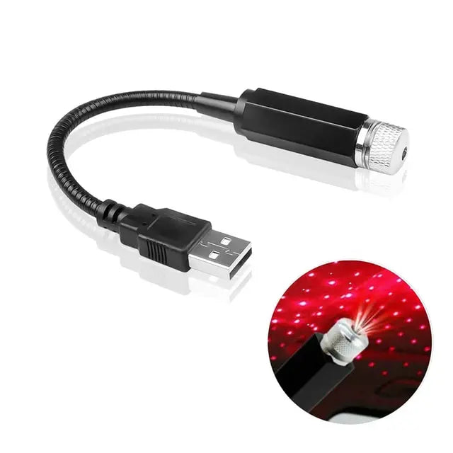 LED Starry Sky Lamp Car Laser Star Roof Light 5V USB Powered Galaxy Star Atmosphere Light Projector Lamp for Room Ceiling Decor