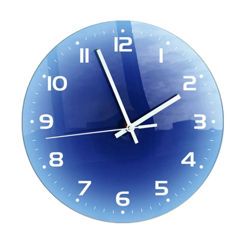 Round Wall Clock Silents Gradients Sunset Clock Desktop Watch Home Desktop Decor Dropshipping
