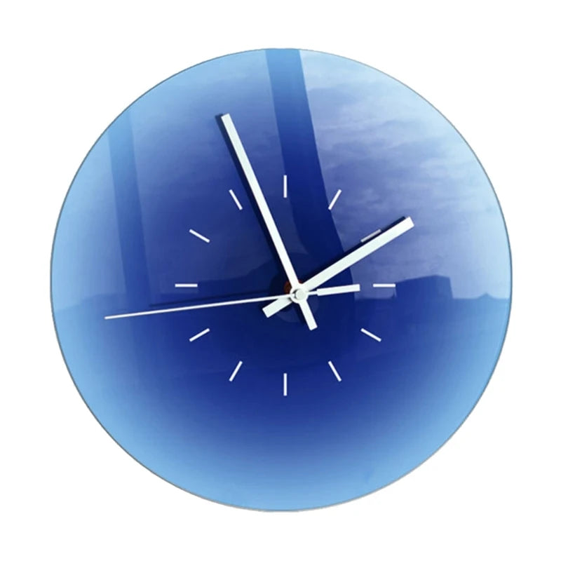 Round Wall Clock Silents Gradients Sunset Clock Desktop Watch Home Desktop Decor Dropshipping
