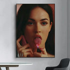 Megan Fox Actor Anime Posters Sticky HD Quality Wall Art Retro Posters for Home Room Wall Decor
