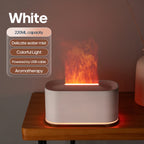 Mini Aroma Diffuser Aromatherapy Essential Oils Realistic Flame Lights Colorful RGB Air Humidifier Desktop USB Sprayer