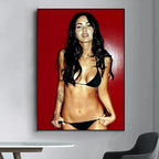 Megan Fox Actor Anime Posters Sticky HD Quality Wall Art Retro Posters for Home Room Wall Decor