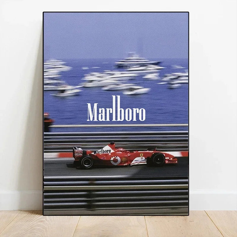 Modern Cool Fashion Racing Sports Car Posters Monaco Track Prints Wall Art Canvas Printing Picture for Living Room Home Decor