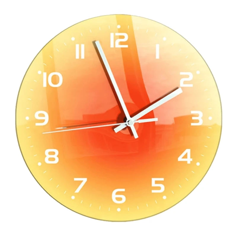 Round Wall Clock Silents Gradients Sunset Clock Desktop Watch Home Desktop Decor Dropshipping