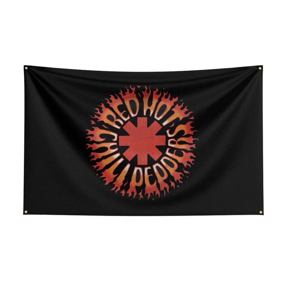 3X5 Ft Heavy Rock R-Red Hot Chili Pepps Flag Polyester Digital Printing Banner for Bedroom Wall Art Out Door Tapestry Decoration