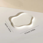 1Pc Irregular Ceramic Jewelry Tray for Jewelry Display and Key Storage - Desktop Decorative Ornament