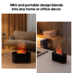 Mini Aroma Diffuser Aromatherapy Essential Oils Realistic Flame Lights Colorful RGB Air Humidifier Desktop USB Sprayer