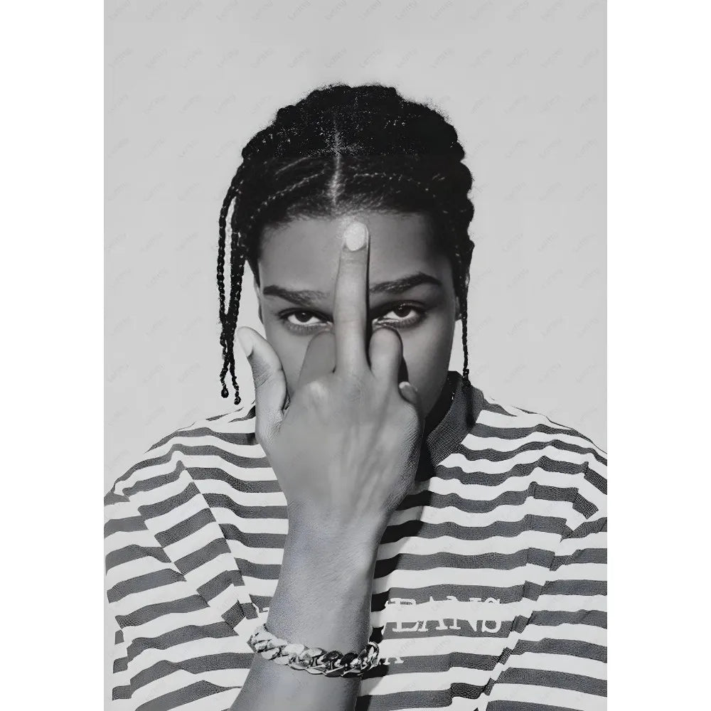 A$APS R-Rocky A-ASAP American Rapper Poster Sticky Wall Art Printing Waterproof Home Living Bed Room Bar Aesthetic Decor