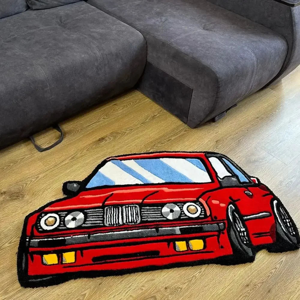 VIKAMA Cold White Car Carpet Digital Printing Technology Simple Home Decor Children'S Play Cushion Bedroom Soft Plush Carpet