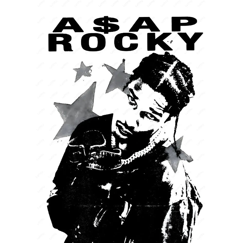 A$APS R-Rocky A-ASAP American Rapper Poster Sticky Wall Art Printing Waterproof Home Living Bed Room Bar Aesthetic Decor