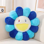 Aesthetic Sunflower Plush Cushion Rainbow Floral Decorative Pillow Cute Flower Stuffed Pillow Office Chair Back Cushion Decor