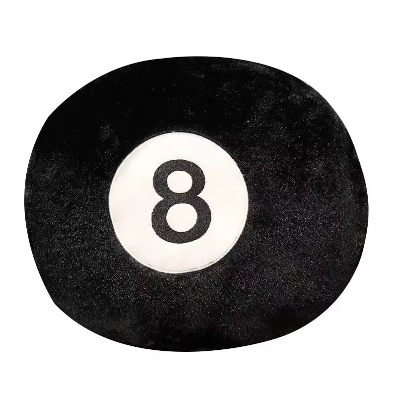 Nice Simulation Billiards 8 Ball Plush Pillow Stuffed Soft Eight Pool Players Home Decor Indoor Sport Creative Gift