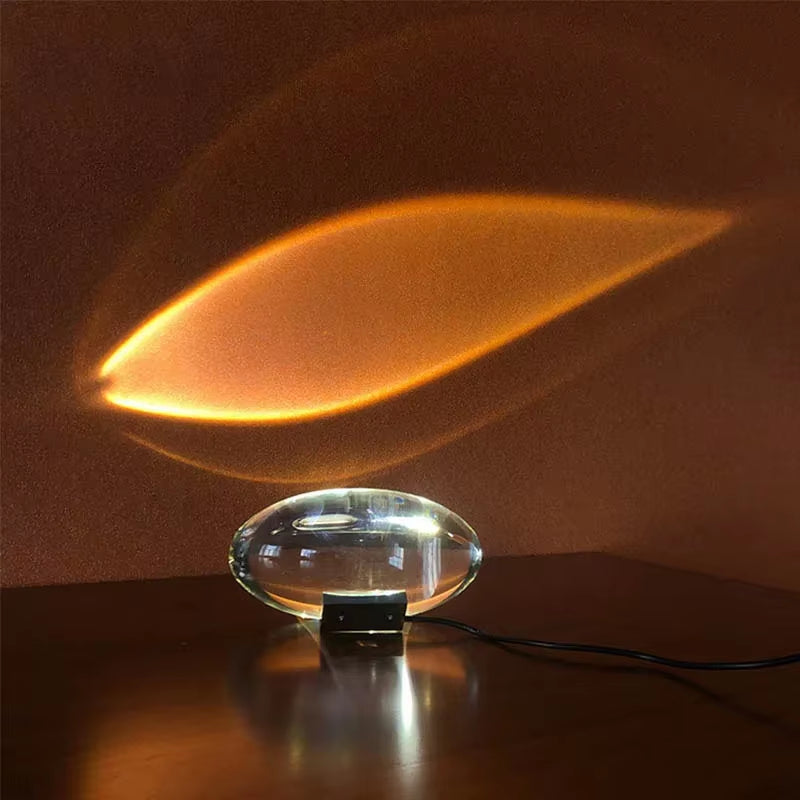 Table Lamp Led Crystal Eye of the Sky Italian Designer Bedside Table Lamps for Living Bedroom Decor Light Night Projector Gift