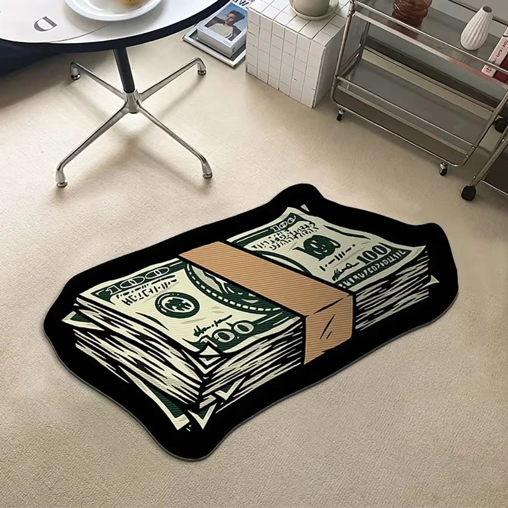 Flannel Carpet Cartoon Dollar Entry Door Mat Entryway Rug Entry Rug Non-Slip Mat Washable Dirty Resistant Home Decor